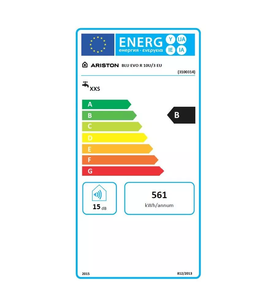 Scaldabagno elettrico murale ad accumulo da 10 litri - ariston blu evo.